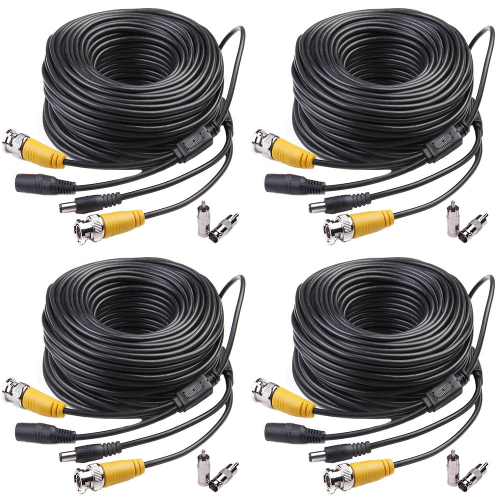 masione 4x150ft security camera wire cctv bnc video power cable dvr rca cord home security camera dvr wires cords splicing security camera wires home security camera wiring wiring